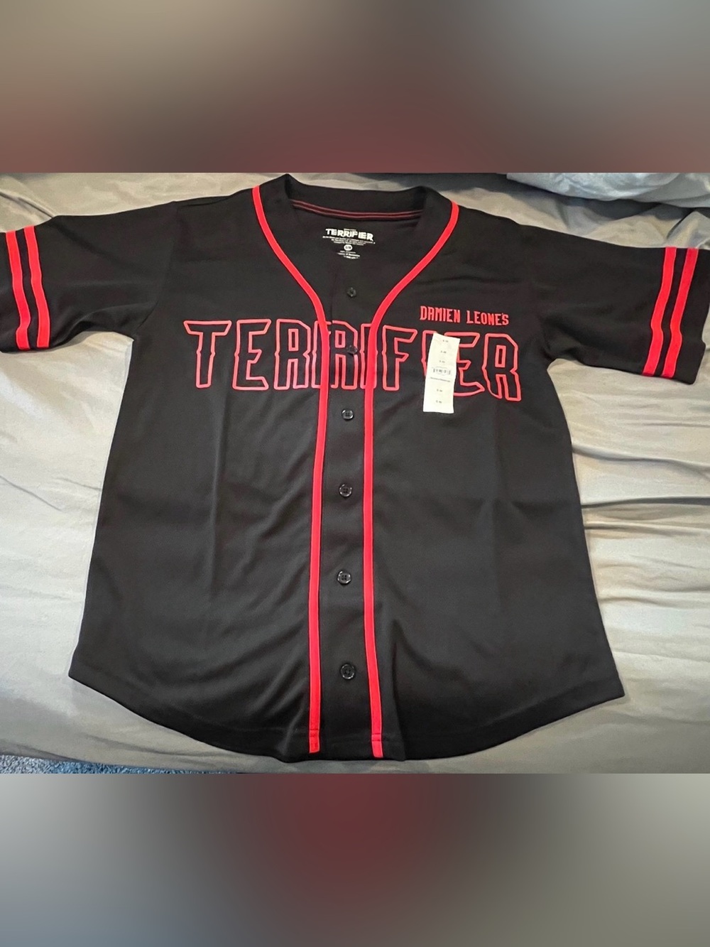 Terrifier Horror Jersey Art The Clown Baseball Jersey Terrifier Sz Small